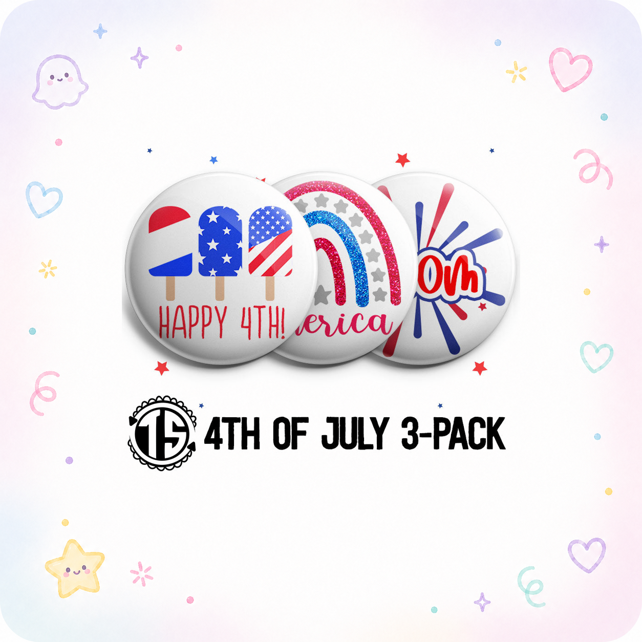 4th of July 3-Pack - (Save 5%) - - Topperswap