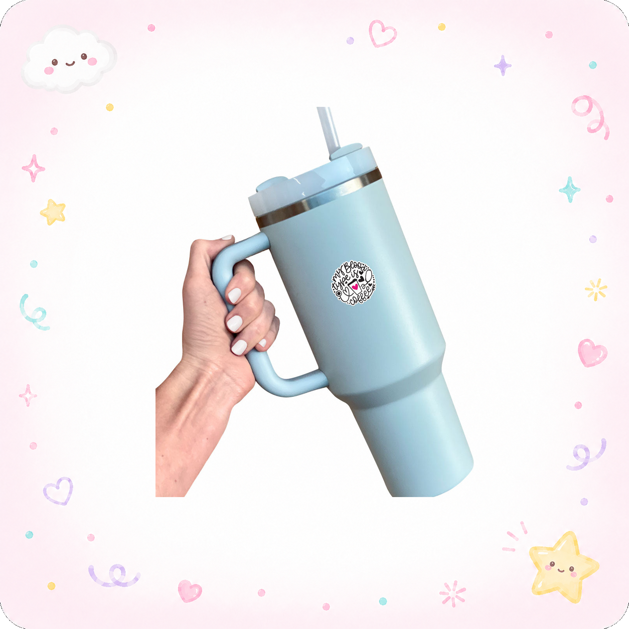My Blood Type is Coffee Sticker - - Topperswap