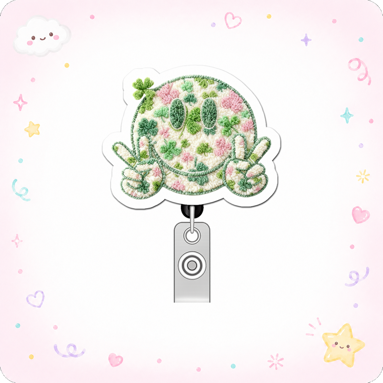 Lucky Daydream Warrior Pop Topper Swapfinity Retractable ID Badge Reel - - Topperswap