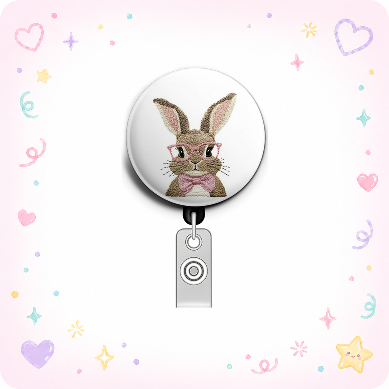 Bunny Boss Swapfinity Retractable ID Badge Reel - - Topperswap
