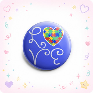Autism Heart LOVE Symbol Topper