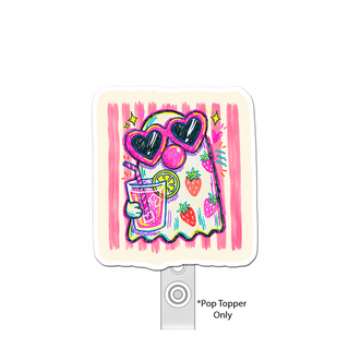 Strawberry Sippin' Specter Pop Topper