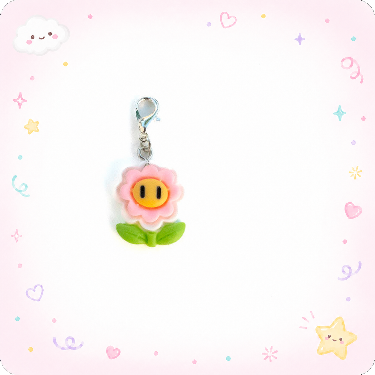Happy Flower Badge Reel Add-on - - Topperswap