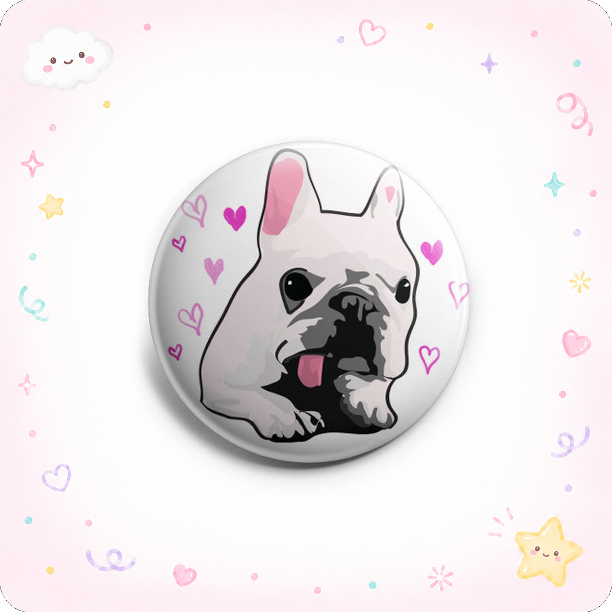 Adorable French Bulldog Love Topper - - Topperswap