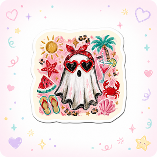 Tropical Ghost Getaway Sticker