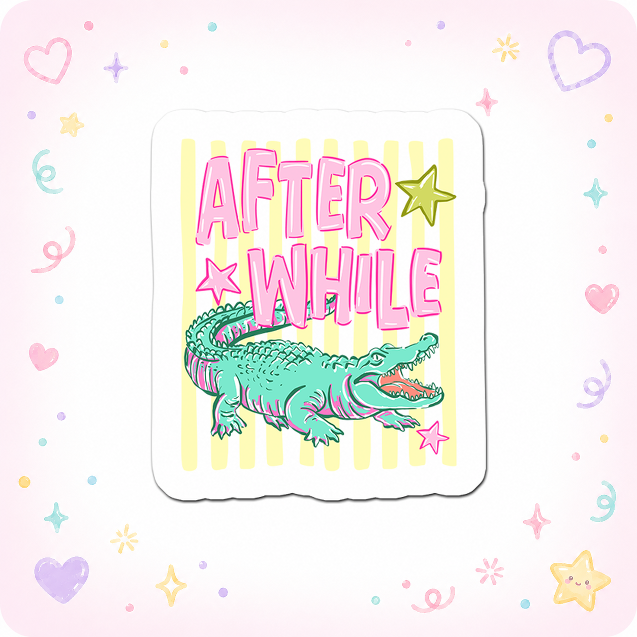 Gator Glam Vibes Sticker - - Topperswap