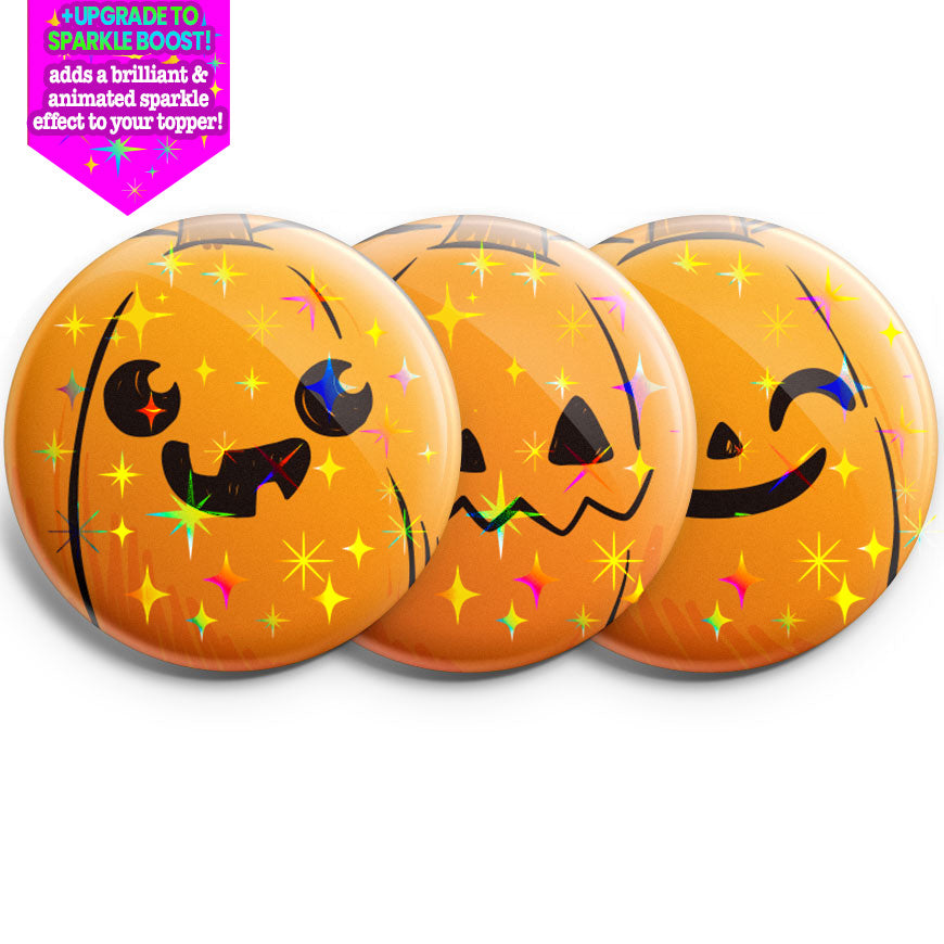Bunch-O-Jack-O-Lantern Faces Topper 3-Pack (Save 5%) - - Topperswap