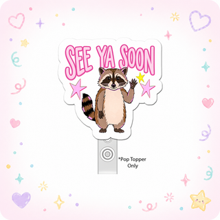 Raccoon Farewell Guru Pop Topper