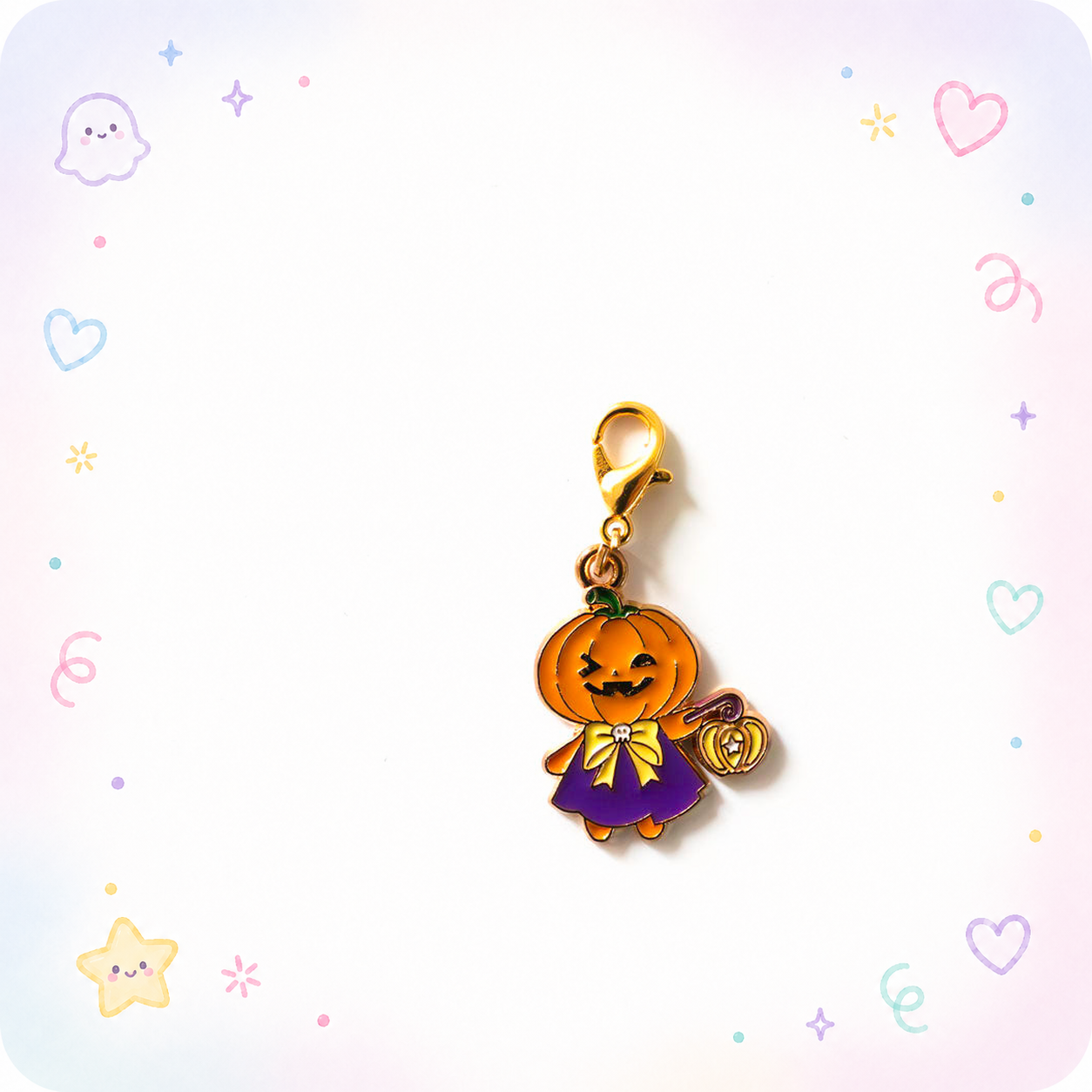 Jackie Lantern Charm Swapfinity Badge Reel Add-on - - Topperswap