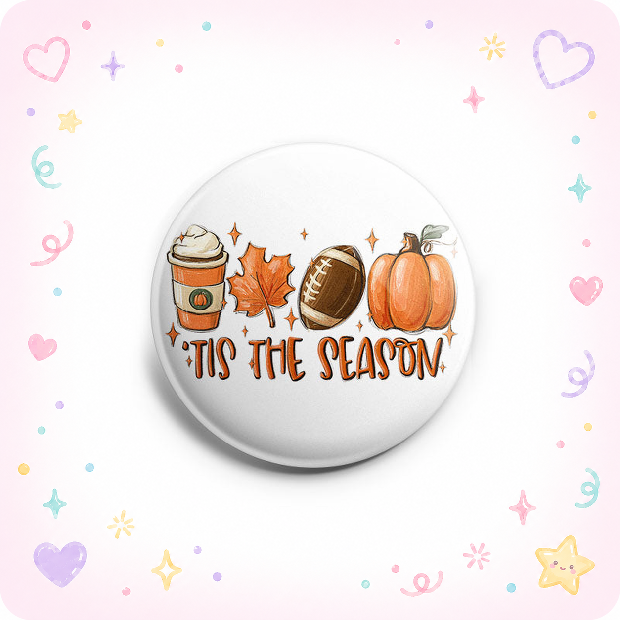 Tis The Season - Pumpkin Spice, Football, Fall Topper - - Topperswap