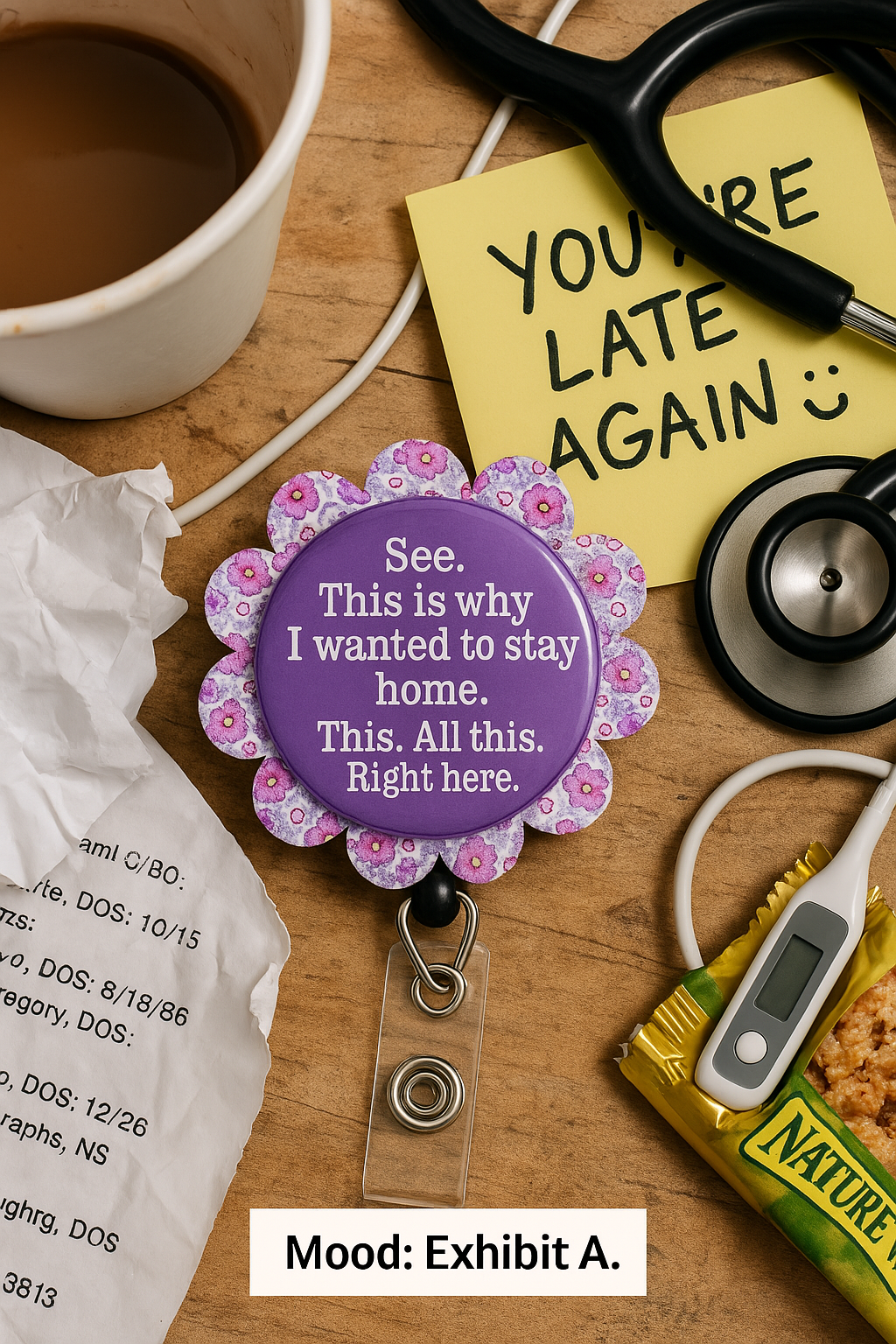 Why I Wanted to Stay Home Swapfinity Retractable ID Badge Reel Bundle - - Topperswap