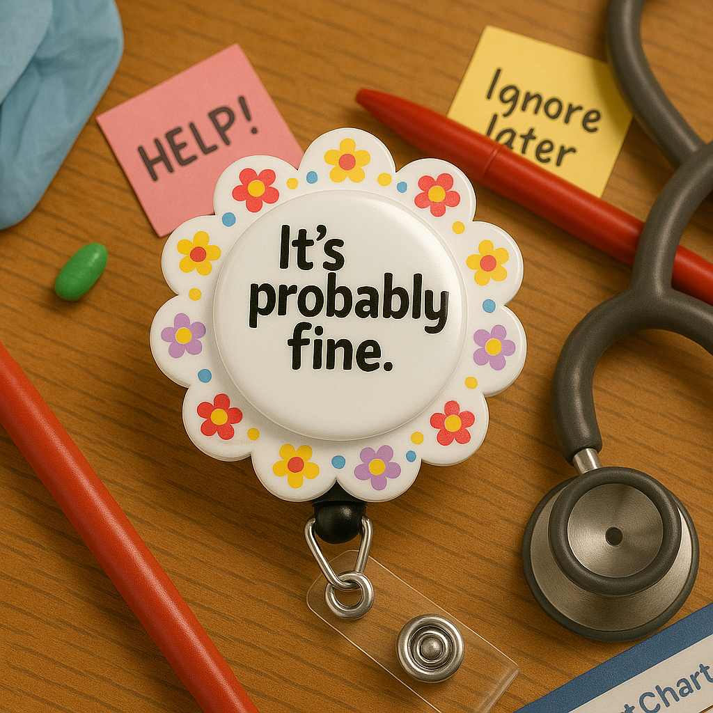 It’s Probably Fine – Floral Bundle Swapfinity Retractable ID Badge Reel Bundle - - Topperswap