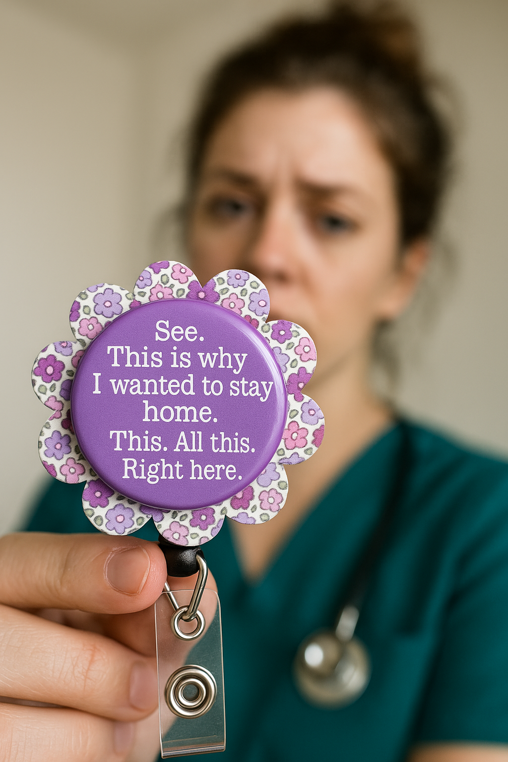 Why I Wanted to Stay Home Swapfinity Retractable ID Badge Reel Bundle - - Topperswap