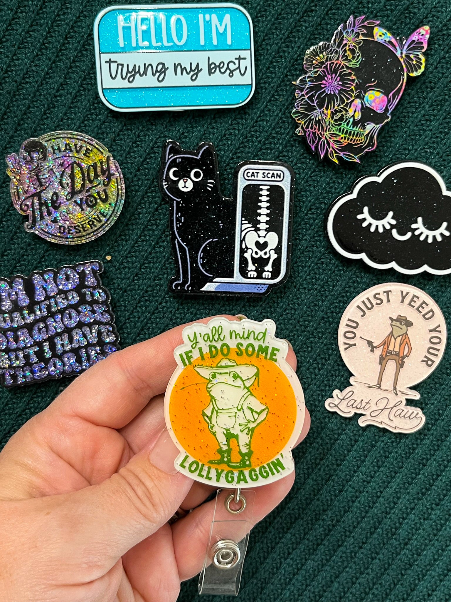 Y’all Mind If I Do Some Lollygaggin’ Pop Topper Swapfinity Retractable ID Badge Reel - - Topperswap