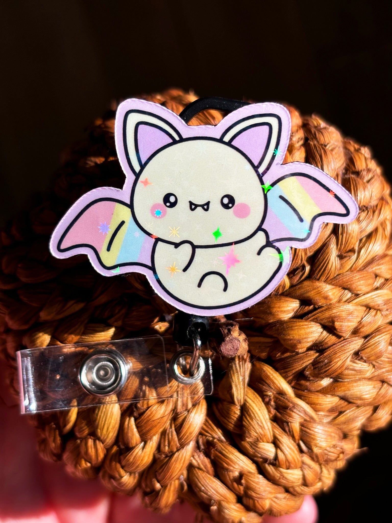 Bat-Tastic Cutie Pop Topper Swapfinity Retractable ID Badge Reel - - Topperswap