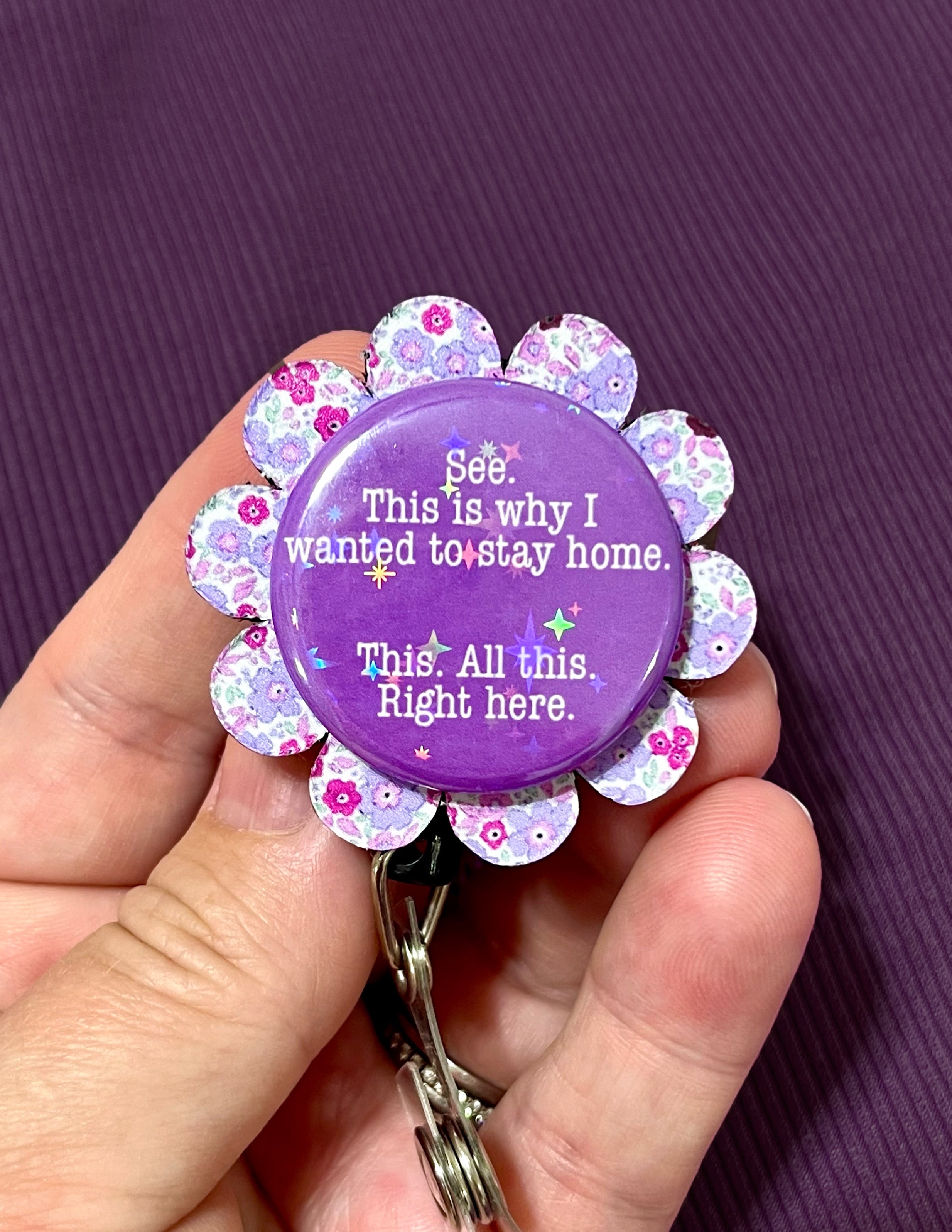 Why I Wanted to Stay Home Swapfinity Retractable ID Badge Reel Bundle - - Topperswap