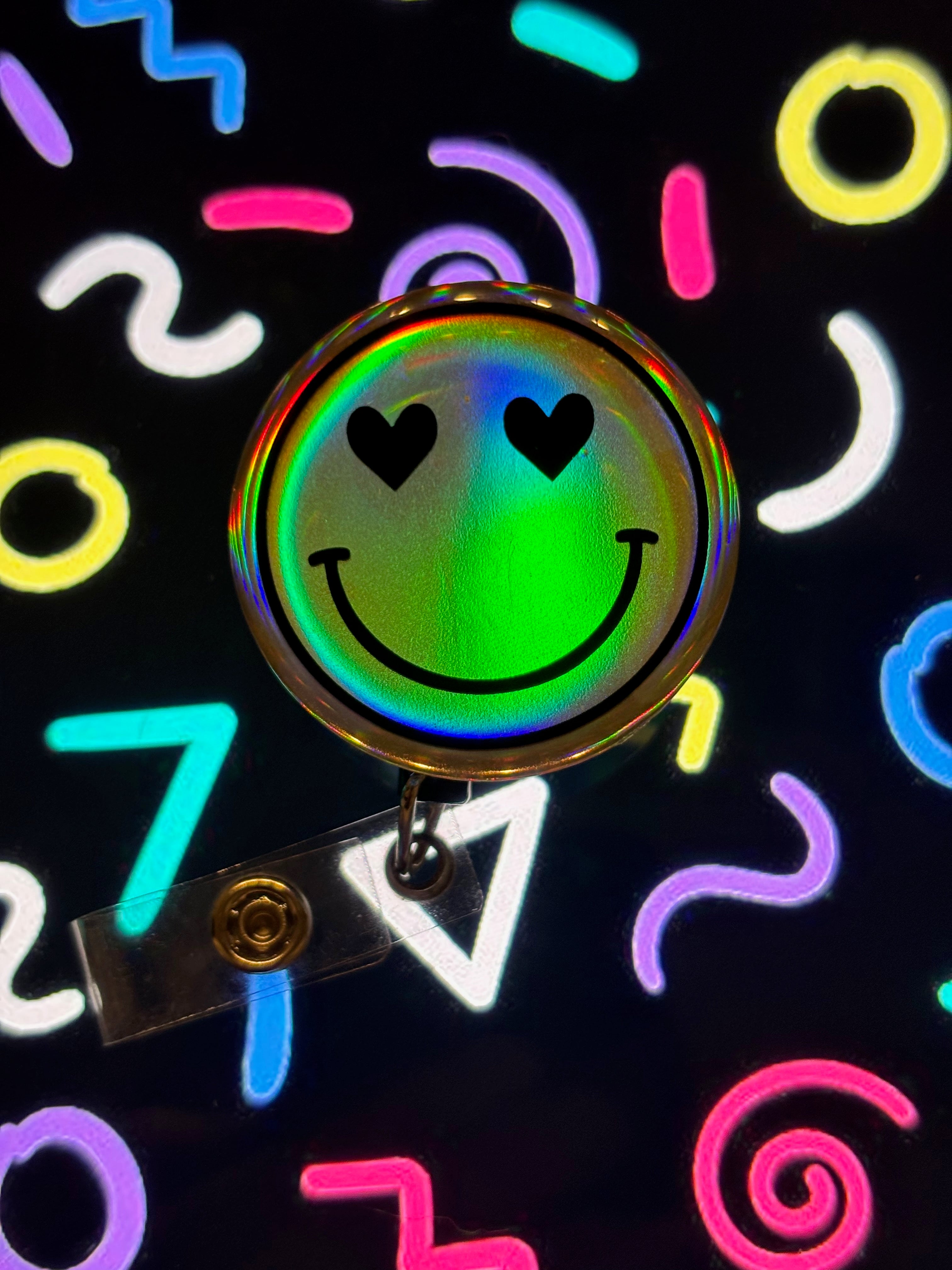 Holographic Heart-Eye Smile Face Topper – Limited Edition! Pop Topper - - Topperswap