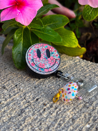Floral Smiley Pop Topper