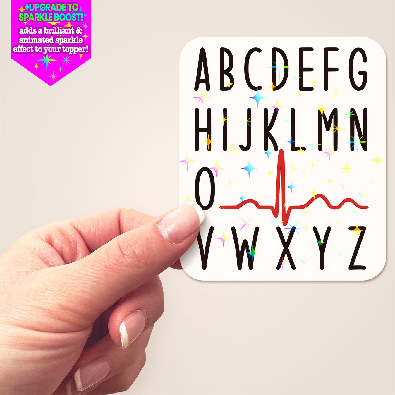 QRS Complex Alphabet Sticker - Make it Sparkle - Topperswap