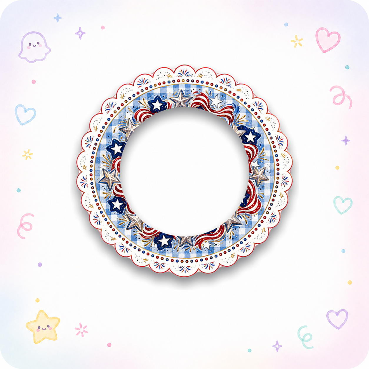 patriotic USA lettering Swapper Frame - - Topperswap