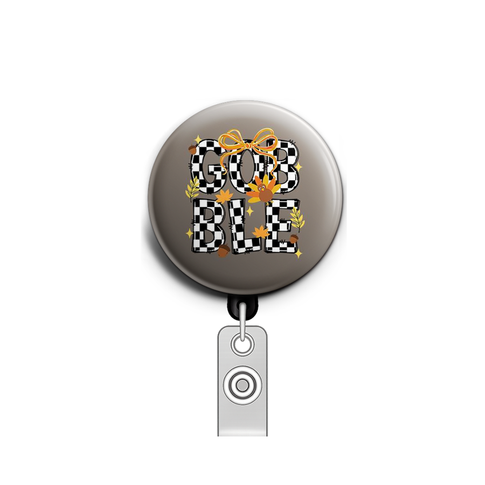 Gobble Glam Swapfinity Retractable ID Badge Reel - - Topperswap