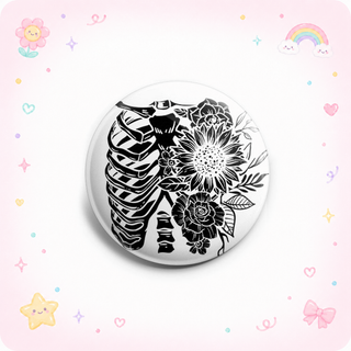 Floral Rib Cage X-Ray - White Edition Topper