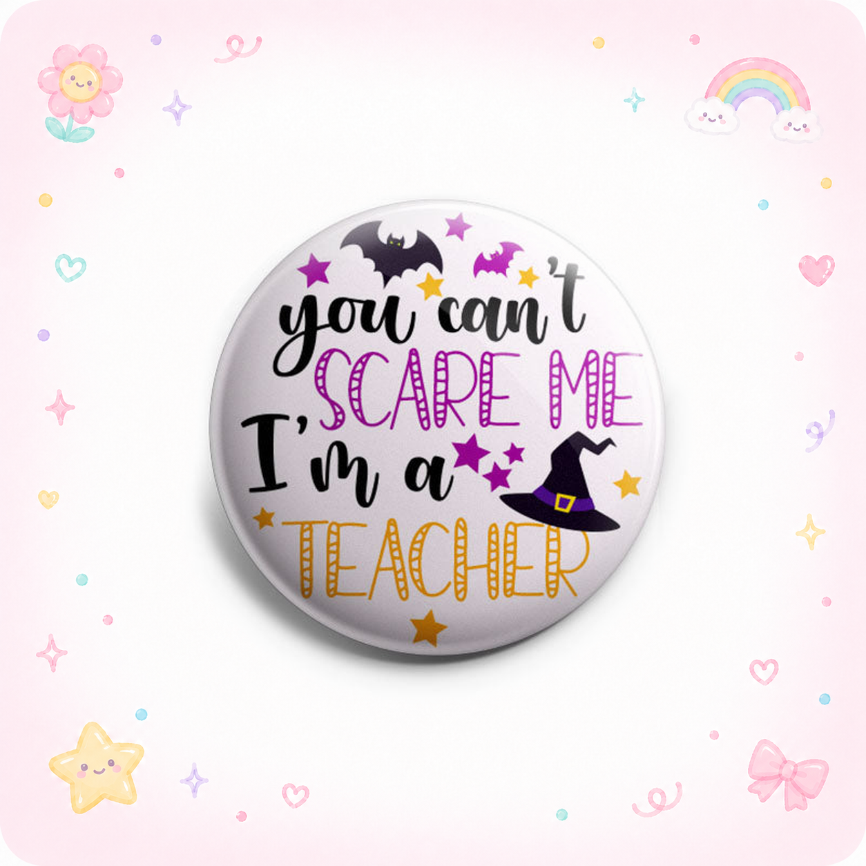Can’t Scare Teacher Halloween Topper - Vault - - Topperswap
