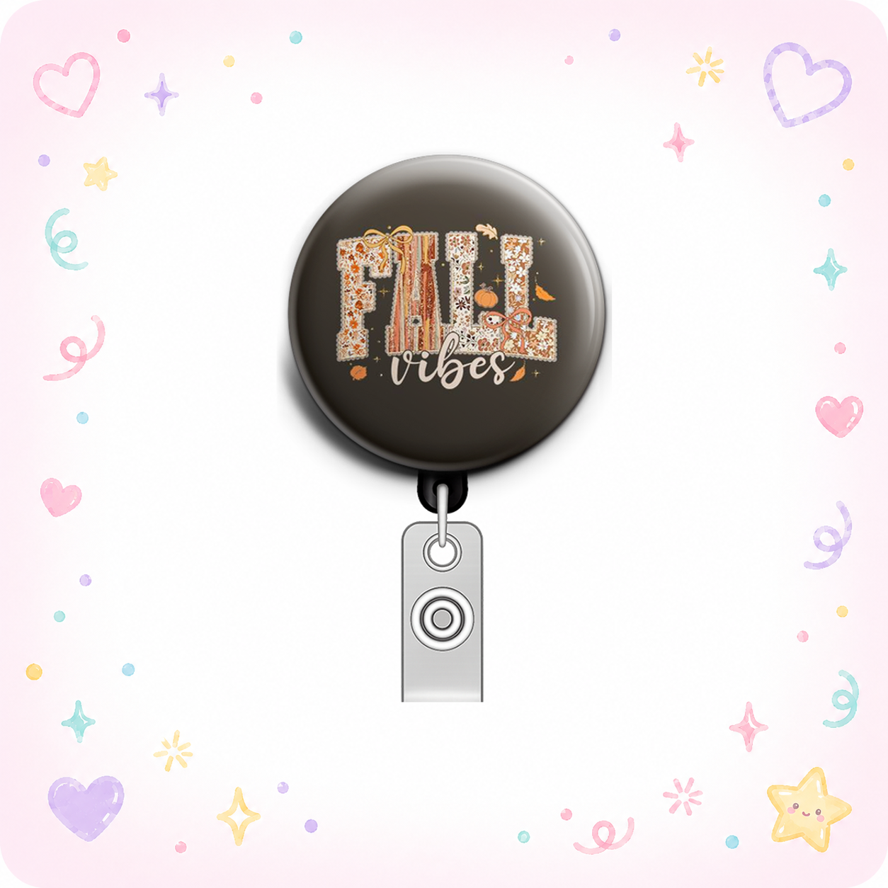 Autumn Aura Swapfinity Retractable ID Badge Reel - - Topperswap