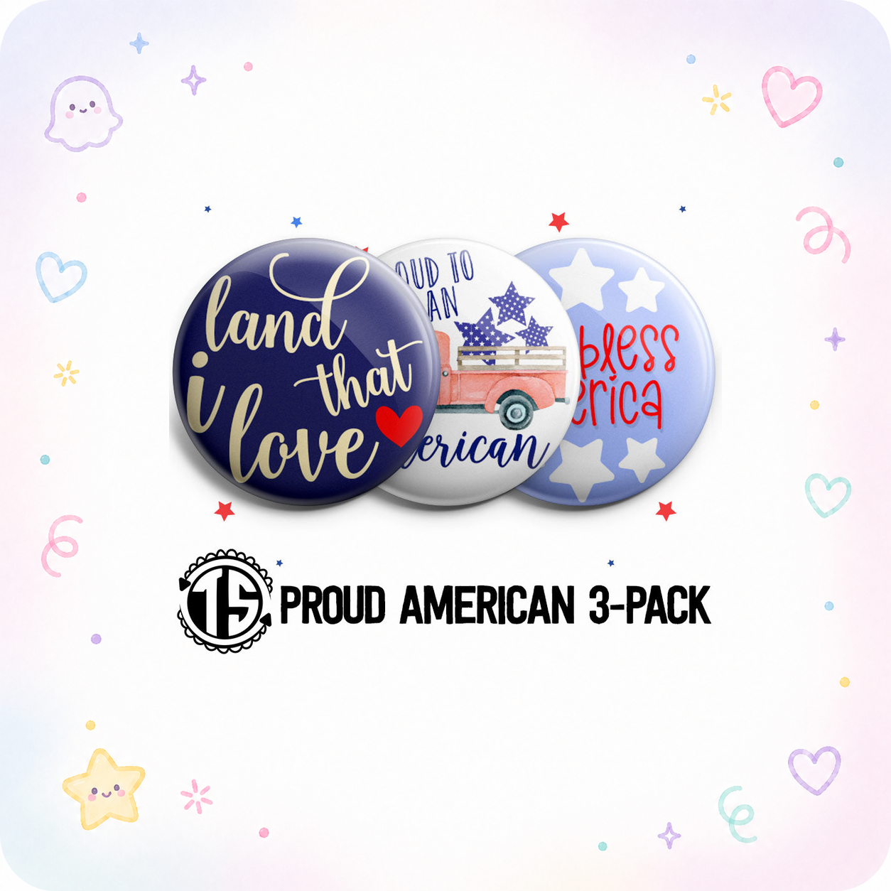 Proud American 3-Pack (Save 5%) - - Topperswap