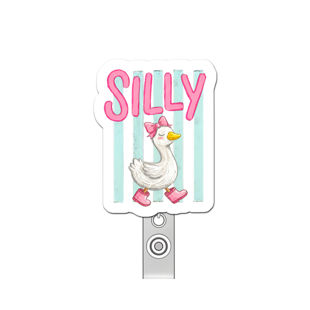 Silly Goose Guru Pop Topper Swapfinity Retractable ID Badge Reel - - Topperswap