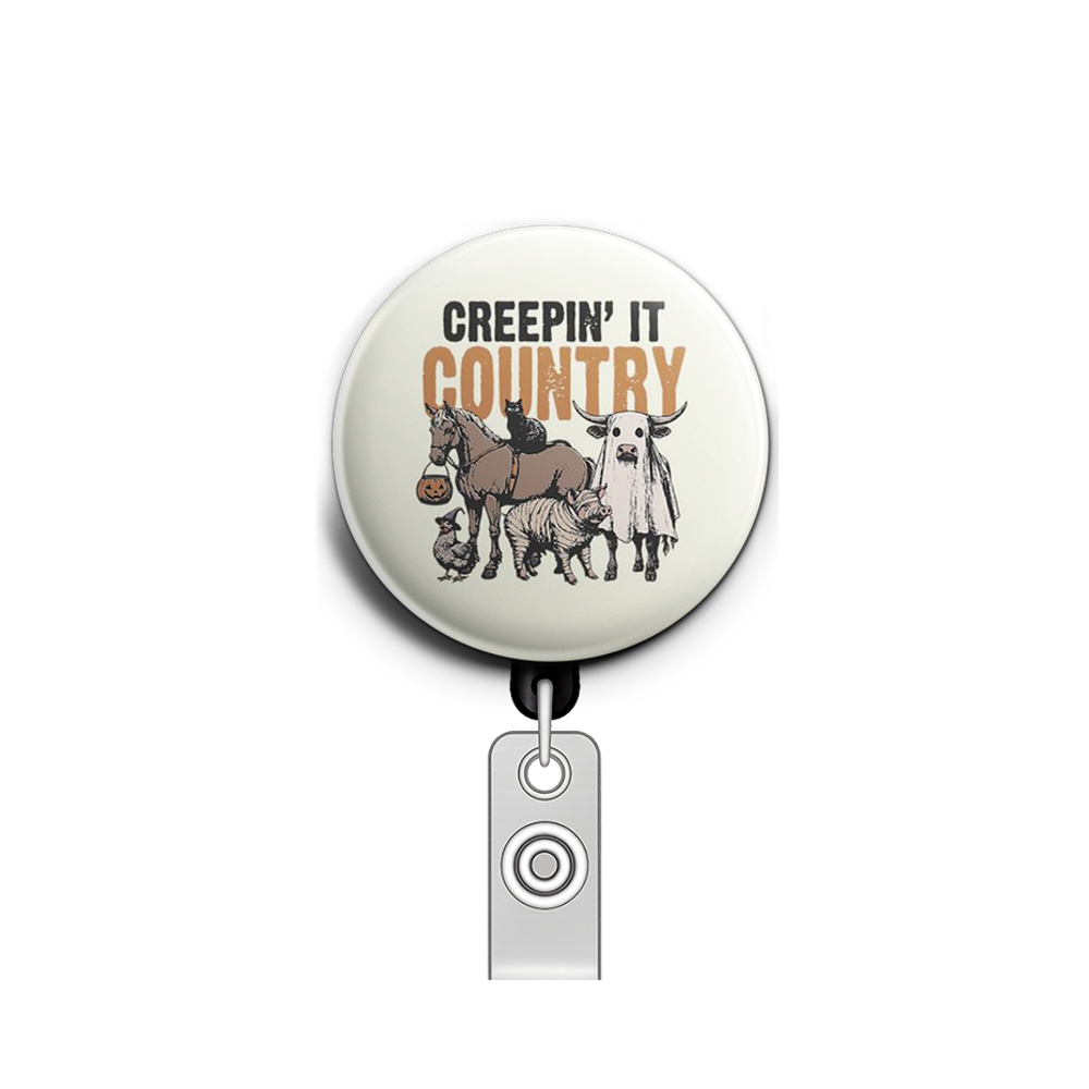 Boo-tiful Barnyard Swapfinity Retractable ID Badge Reel - - Topperswap