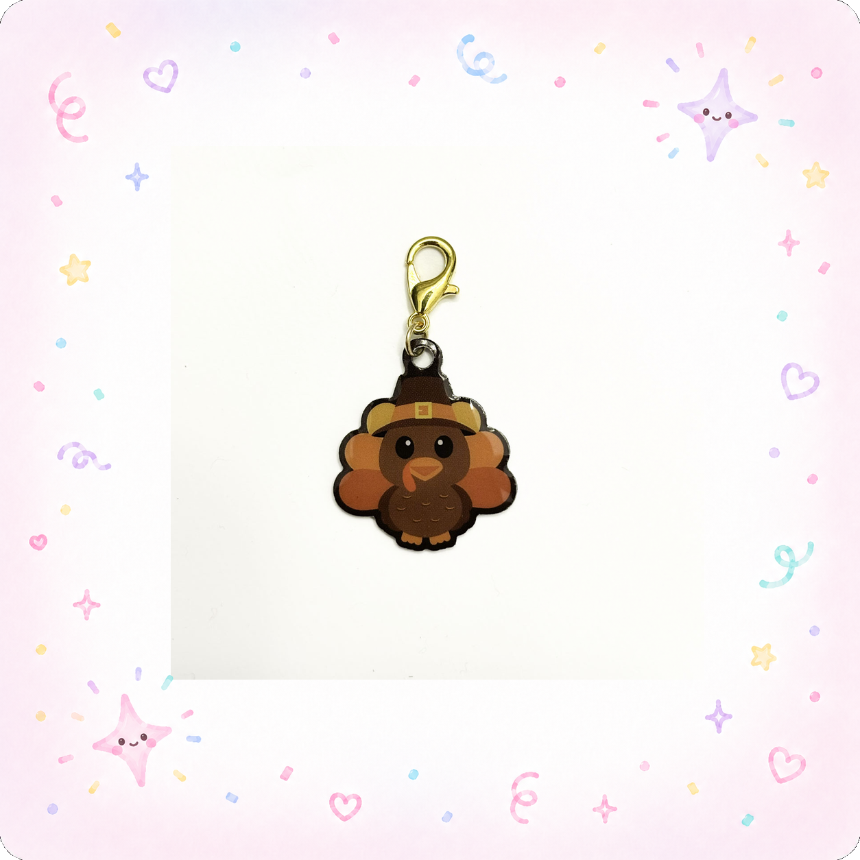 Turkey Delight Charm - SwapShine Double-Sided Swapfinity Badge Reel Add-on - - Topperswap