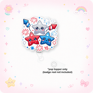 Patriotic Stars Pop Topper