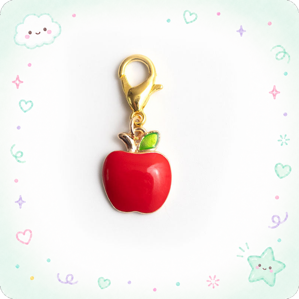 Apple Charm Badge Reel Add-on - - Topperswap