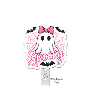 Pink Spooky Ghost Pop Topper