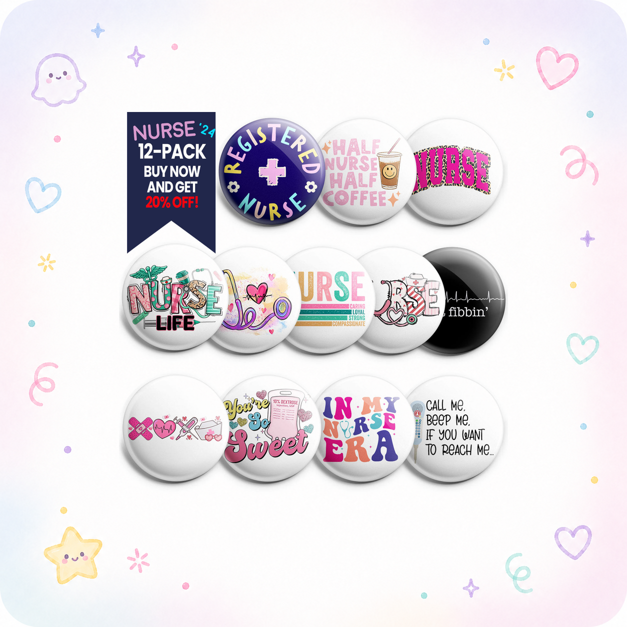 Ultimate Nurse Fun Topper 12-Pack (Save 20%) - - Topperswap