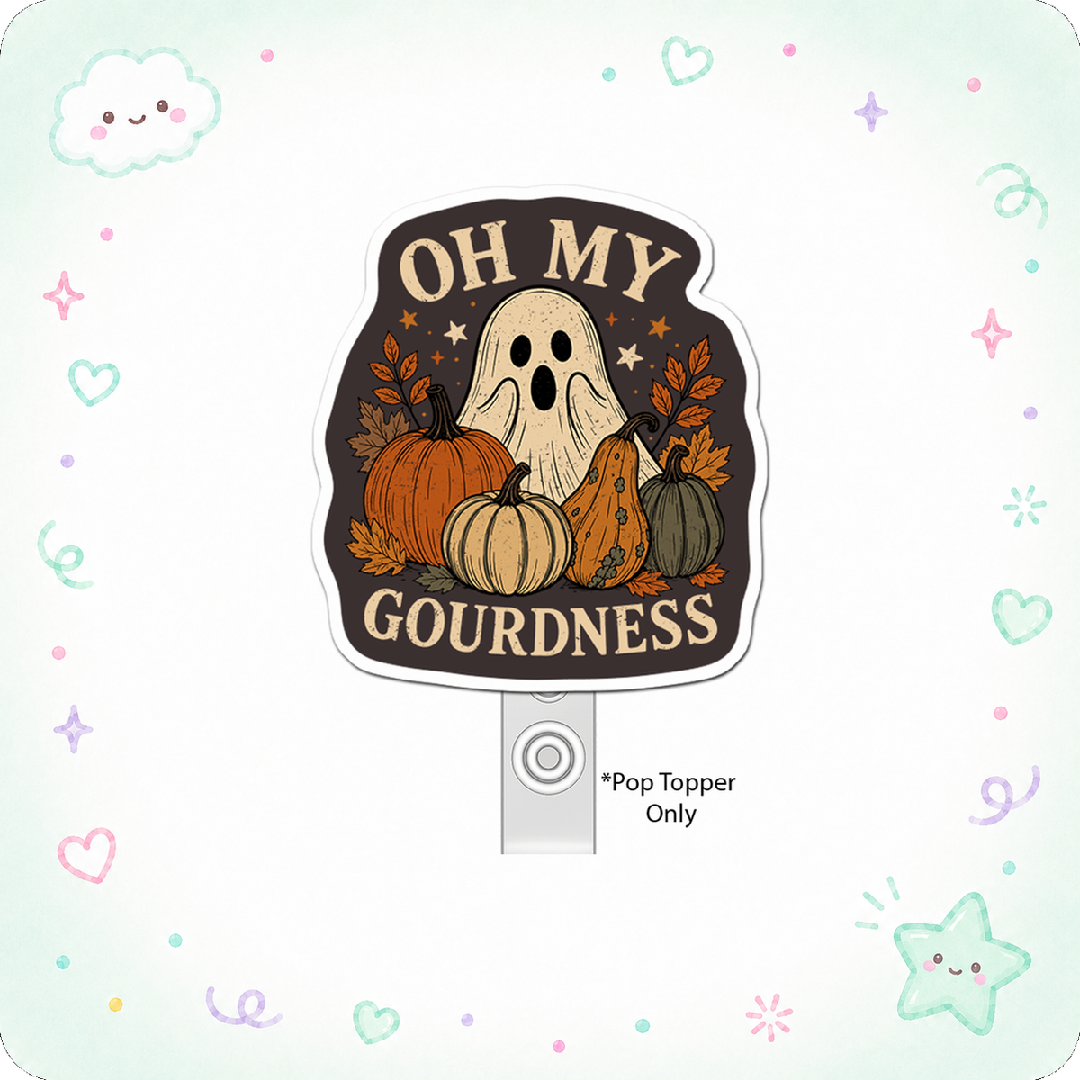Gourd-geous Ghost Guru Pop Topper - - Topperswap