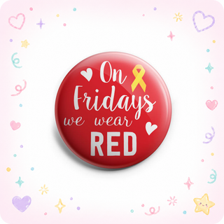 On Friday's We Wear RED Topper