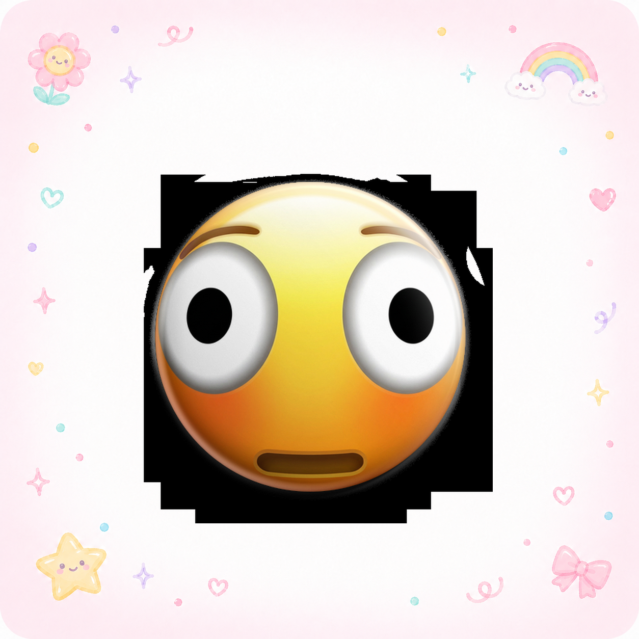 Flushed Face Emoji Topper - - Topperswap