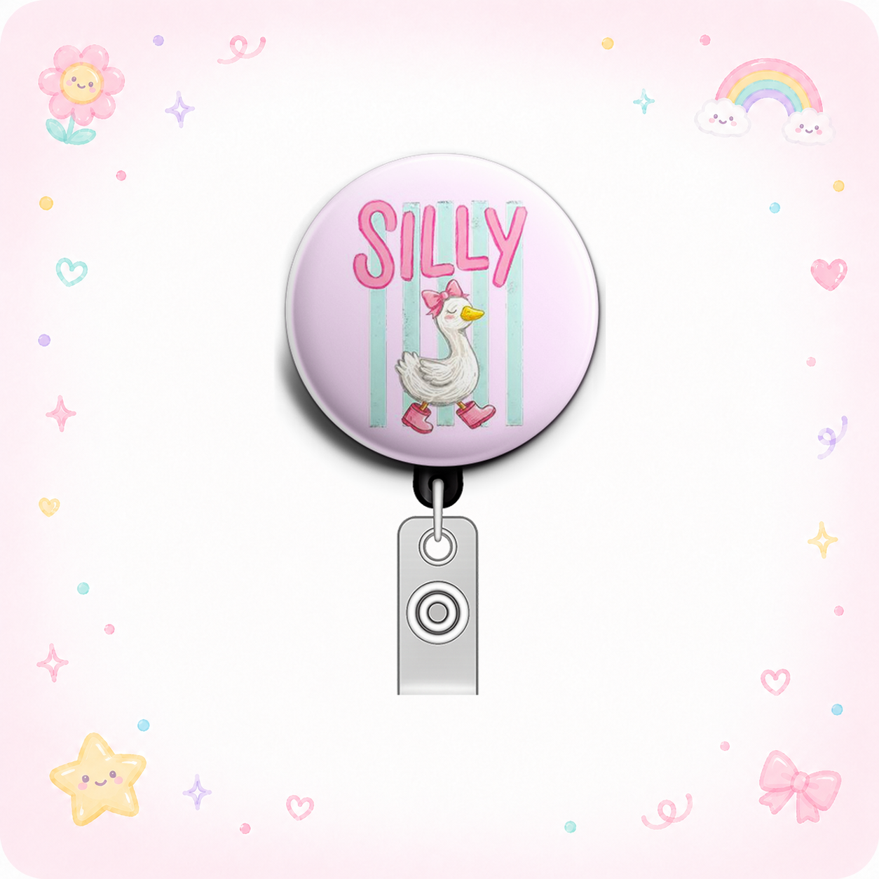 Silly Goose Swapfinity Retractable ID Badge Reel - - Topperswap