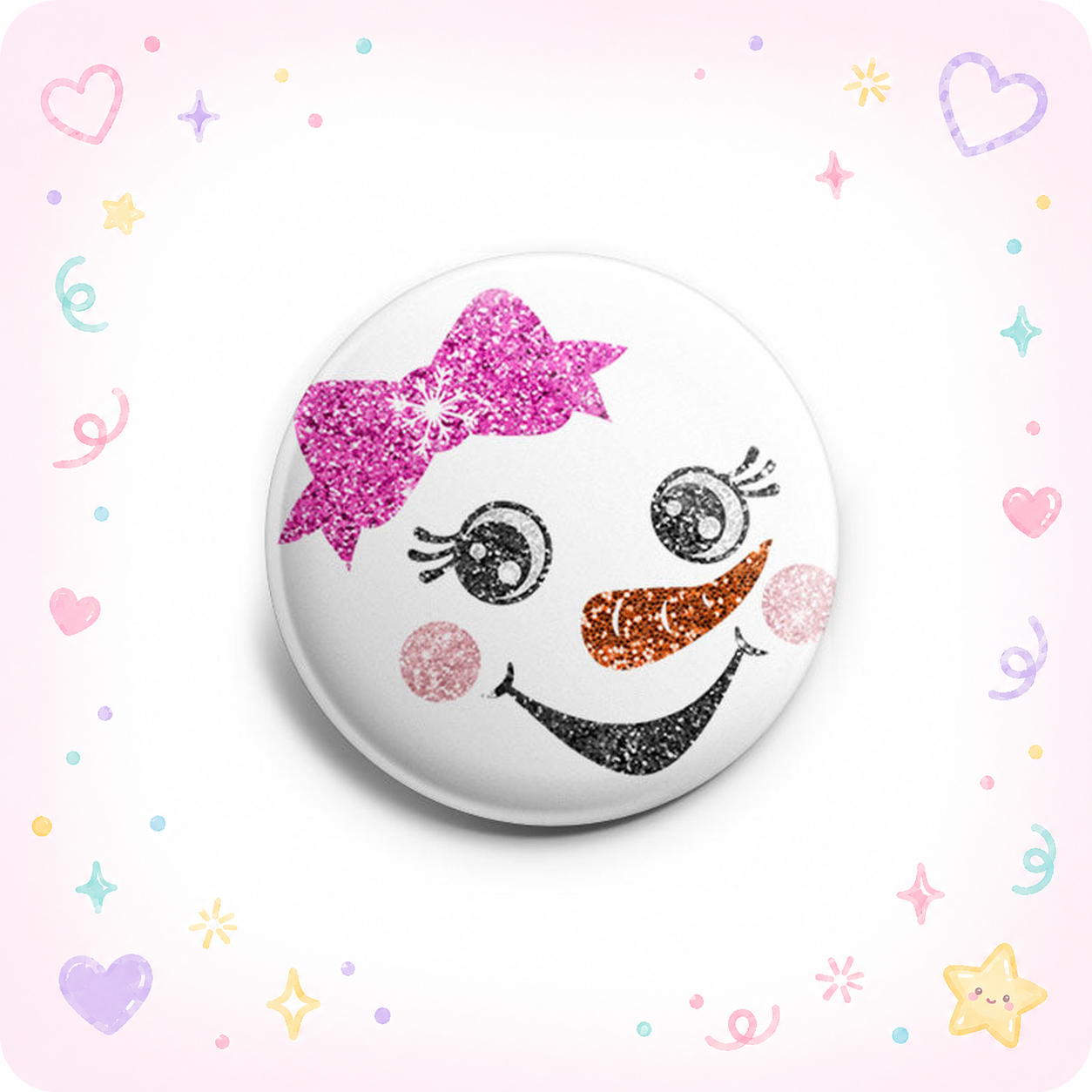 Snowgirl's Sparkling Smile Topper - - Topperswap