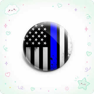 Distressed Thin Blue Line Flag Topper