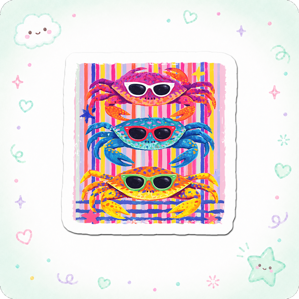Sassy Crab Commander Sticker - - Topperswap