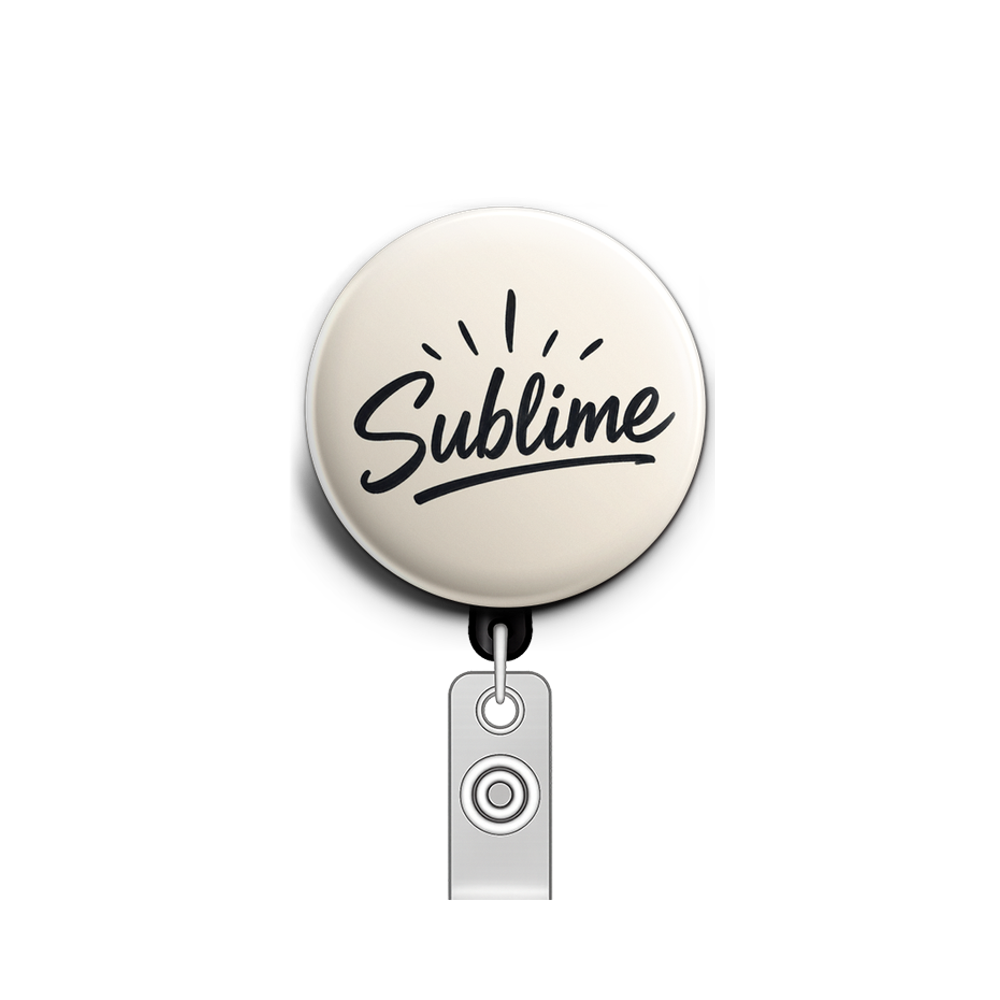 Custom Design – Sublime logo - Badge Reel (Alligator, Black) - Topperswap