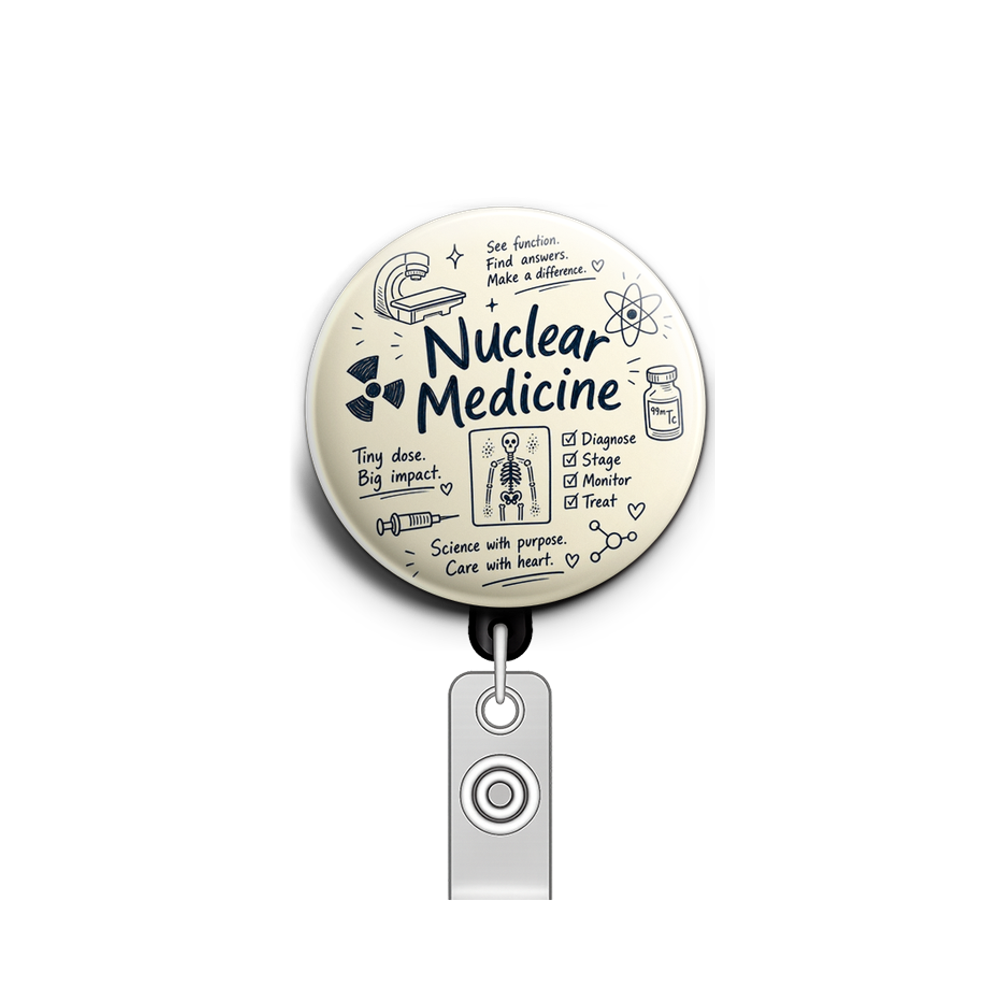 Custom Design – Nuclear Medicine - Badge Reel (Alligator, Black) - Topperswap