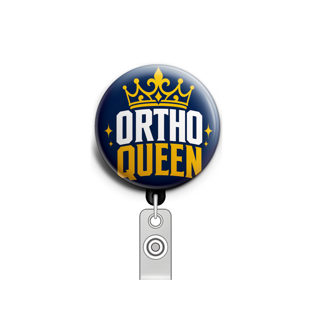 A queens tiara with words Ortho Queen