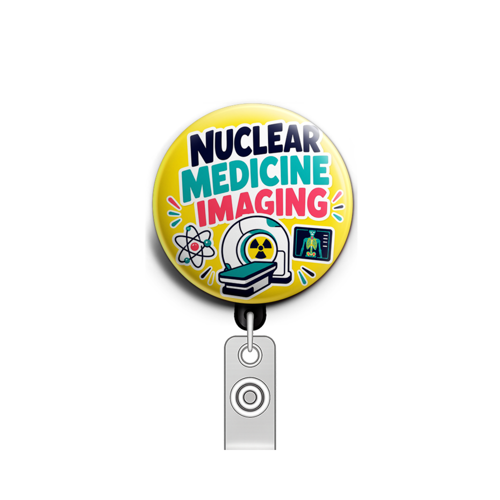 Custom Design – Nuclear medicine imaging theme - Badge Reel (Alligator, Black) - Topperswap
