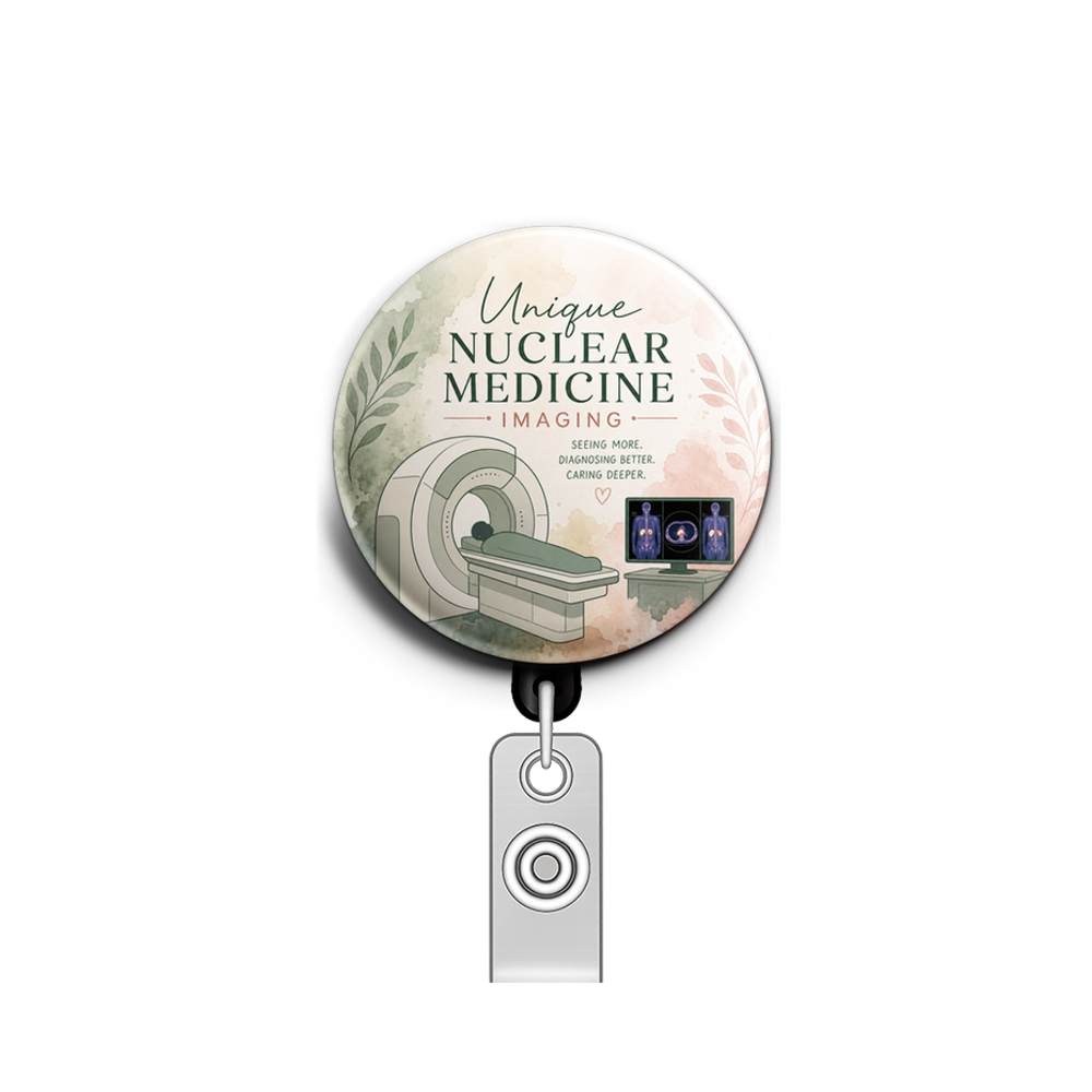 Custom Design – Unique nuclear medicine imaging - Badge Reel (Alligator, Black) - Topperswap