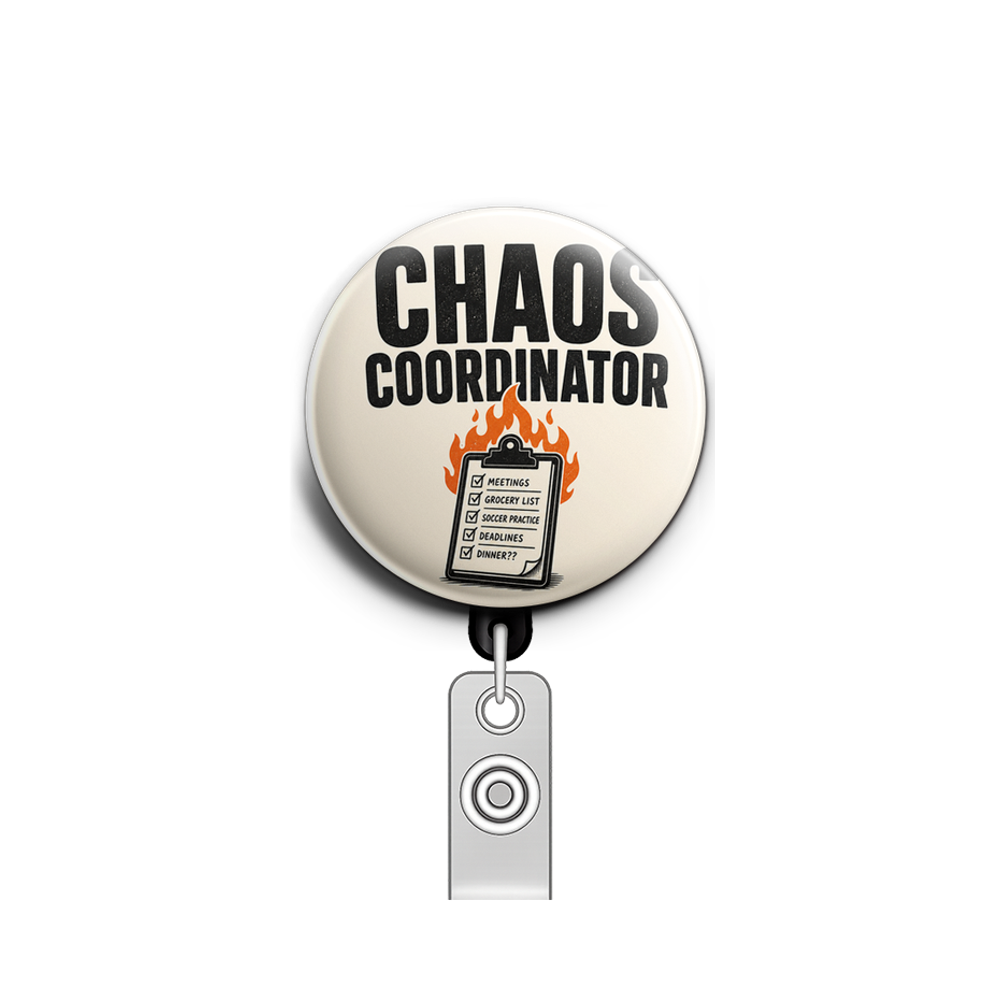 Bold typography reading CHAOS COORDINATOR stacked, with a sm…