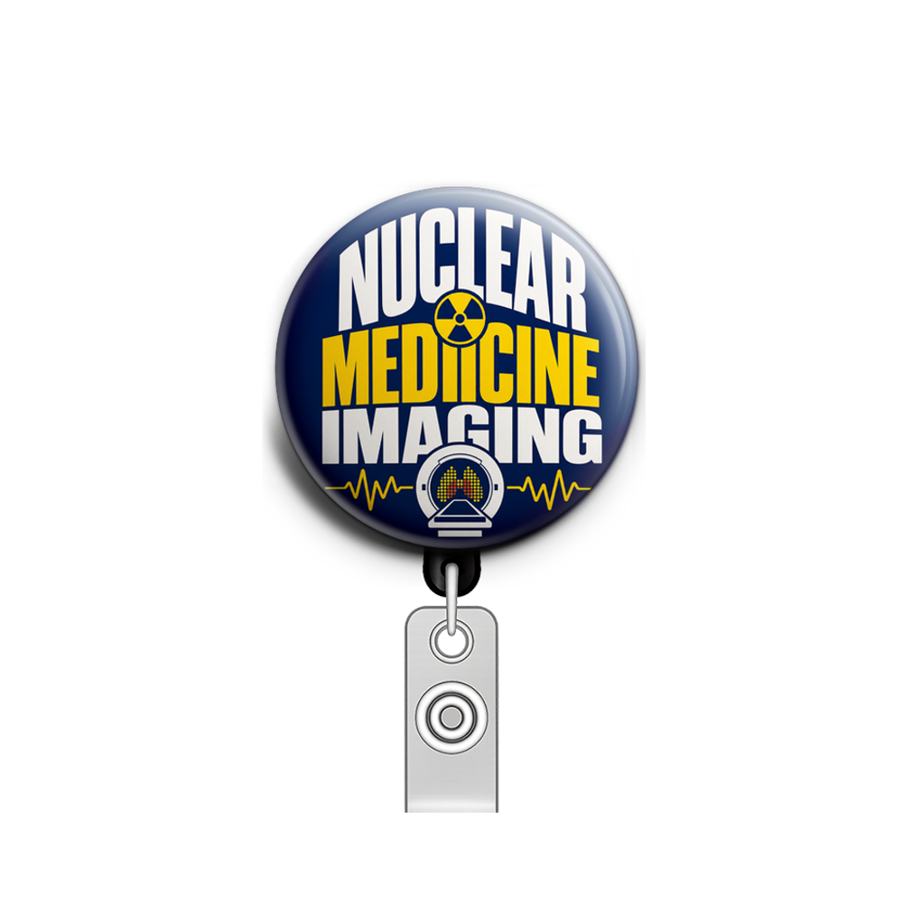 Custom Design – "Nuclear medicine imaging" - Badge Reel (Alligator, Black) - Topperswap